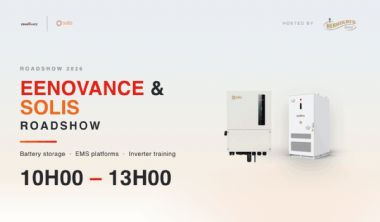 Eenovance & Solis Roadshow - CPT - Join the Eenovance and Solis Roadshow for practical insights into battery storage, EMS platforms, and low-voltage inverter solutions.

Topics include:

| Energy storage solutions for residential and C&I applications
| The Eenovance E-MATE range and EMS platform
| Solis S6 low-voltage inverter training
| Battery integration, commissioning, and troubleshooting
| Real-world project case studies and technical discussions

Designed for installers, EPCs, and energy professionals.